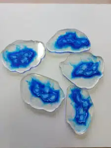 Epoxy blauwe accessoires